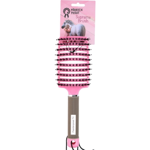 Paardenpraat Horse Supreme Borstel roze