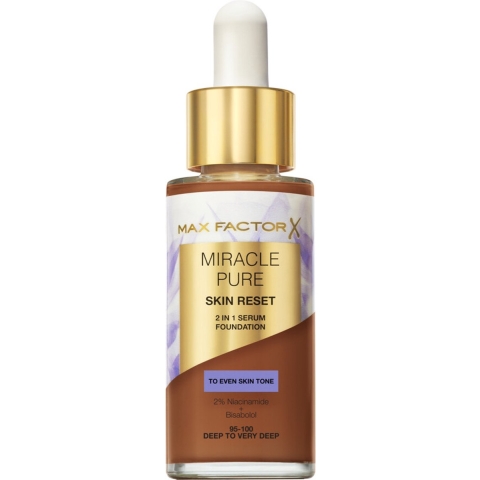 1+1 gratis: Max Factor Miracle Pure 2in1 Skin Reset Serum Foundation Deep to Very Deep 30 ml