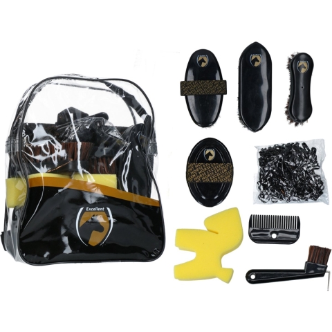 Excellent Horse Grooming Set Junior Black