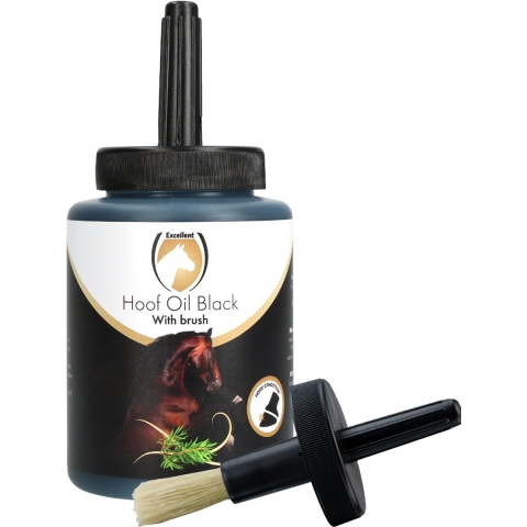 Excellent Horse Hoof Oil Black with brush 500 ml