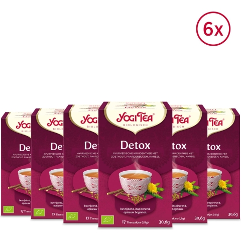 6x Yogi tea Detox Biologisch 17 stuks