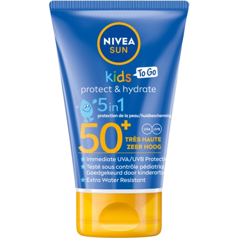 2x Nivea Sun Protect&Hydrate Zonnecrème Kids Travelsize SPF 50+ 50 ml