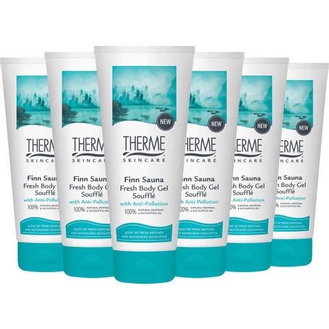 6x Therme Finn Sauna Fresh Body Gel 200 ml