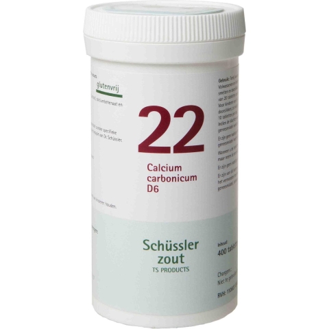 Pfluger Schussler Zout nr 22 Calcium Carbonicum D6 400 tabletten