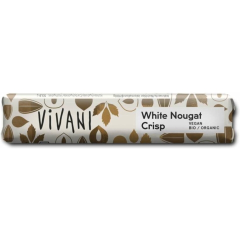 18x Vivani Chocoladereep Wit Nougat Crisp 35 gr