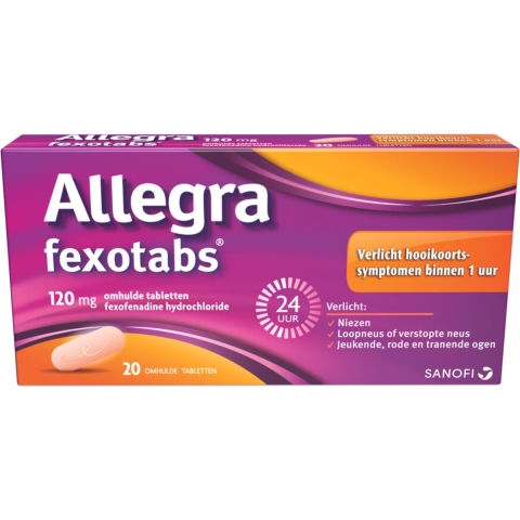 2x Allegra Fexotabs Bij Hooikoorts 20 tabletten