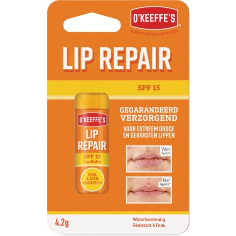 6x O'Keeffe's Lip Repair Waterproof SPF 15 4,2 gr