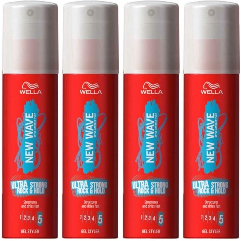 4x Wella New Wave Rock&Hold Gel 100 ml