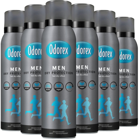 6x Odorex Deodorant Spray For Men Dry Protection 150 ml