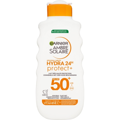 1+1 gratis: Garnier Ambre Solaire Hydra 24 Protect Zonnebrandmelk SPF 50+ 175 ml