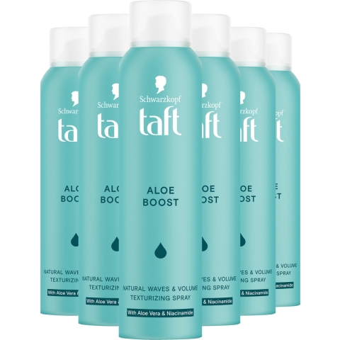 6x Taft Texturizing Spray Aloe Boost 150 ml