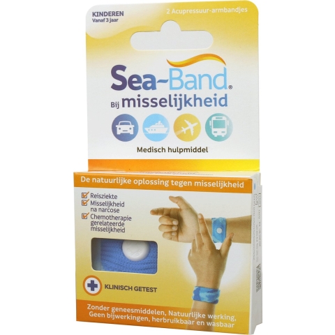 Sea Band Polsband Bij Misselijkheid Kinderen Blauw 1 paar