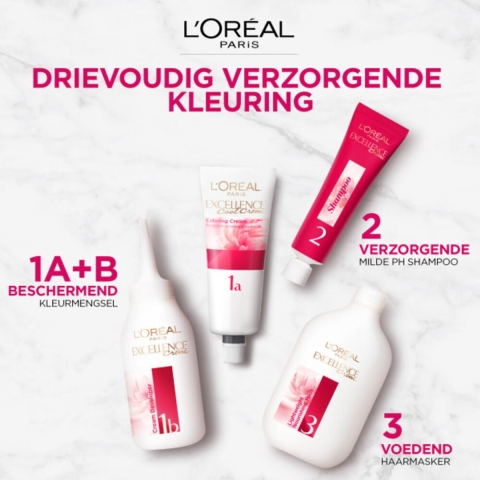 1+1 gratis: L'Oréal Excellence Crème Permanente Crèmekleuring 8.13 - Licht Beige Blond