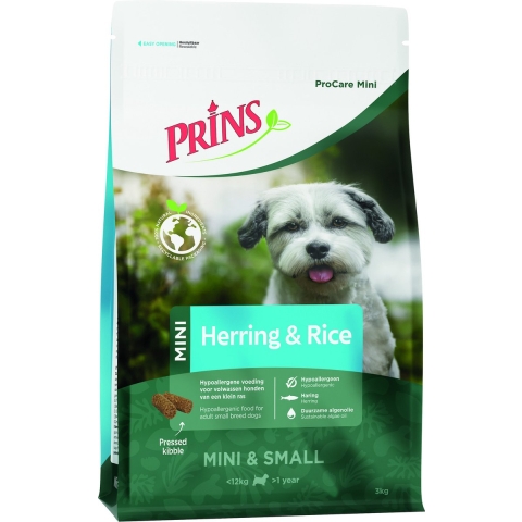 Prins ProCare Hypoallergeen Mini Haring&Rijst Hondenvoer 3 kg