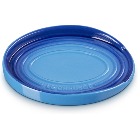 LE CREUSET - Aardewerk - Lepelhouder ovaal 15cm Azure