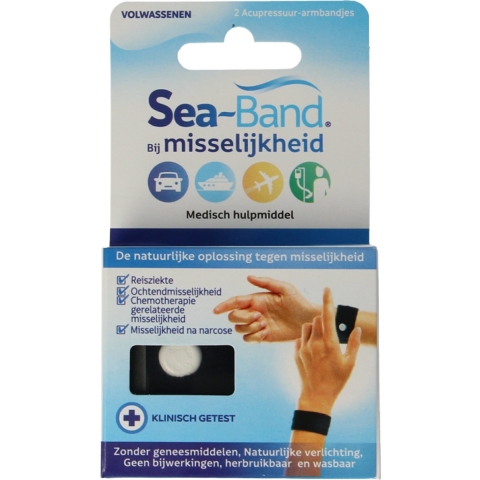 Sea Band Polsband bij Misselijkheid Zwart