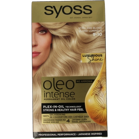 2+2 gratis: Syoss Oleo Intense Haarverf 9-10 Stralend Blond