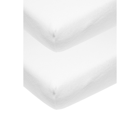 Hoeslaken Junior Meyco Molton Stretch Wit 70x140