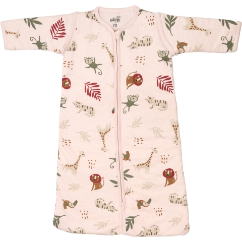 Slaapzak With Love Jersey Afritsbare Mouw Animals Pink 90cm
