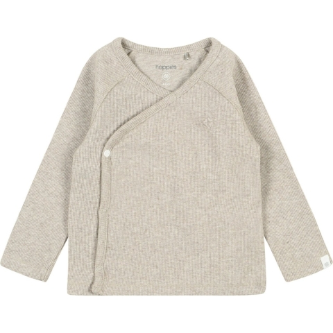 Shirt Noppies NOOS Tee Overlap Rib Nanyuki Taupe Melange