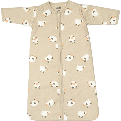 Slaapzak With Love Afritsbare Mouw Sheep Sand 90cm