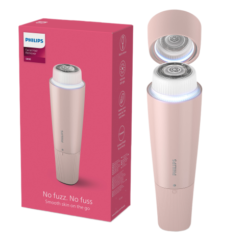 Philips Brr454 5000 Series - Spiegel En Lampje Gezichtstrimmer Roze