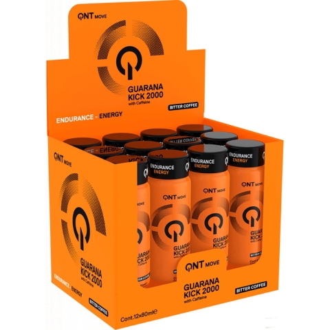 QNT Guarana Kick 2000 mg - Bitter Coffee - 12 x 80 ml