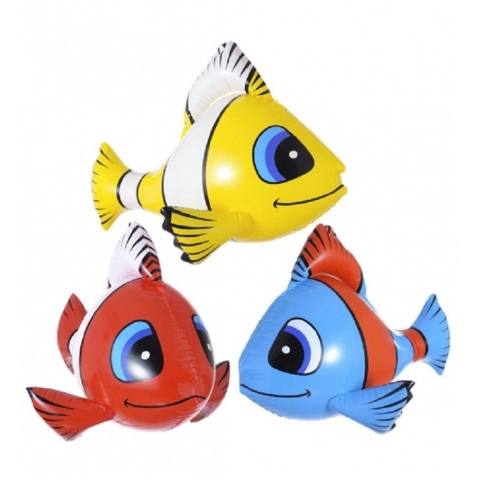 Pakket van 3x stuks opblaasbare tropische vissen van 60 cm -