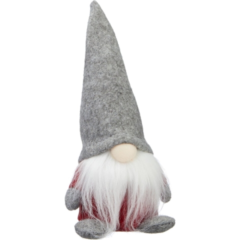 Set van 2x pluche gnome/dwerg decoratie poppen/knuffels 18 cm -