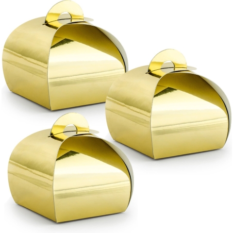 Cadeaudoosje Bonbon Goud - Bruiloft bedankje - 40x stuks - goud - 6 x 6 cm -