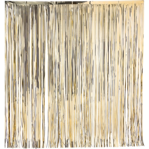 Engelenhaar/lametta slierten - 10x - goud - 50 x 50 cm - folie - kerstboomversiering -
