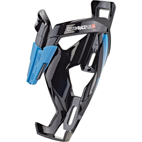 Elite Custom Race+ Glossy bidonhouder zwart met blauw