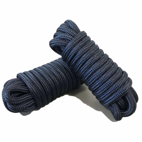 U-Rope Landvast Deluxe 12 mm x 6 m met 40 cm oogsplits wit/navy