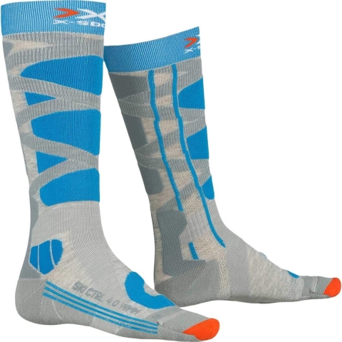 X-Socks Ski Control 4.0 W skisokken grijs/blauw dames