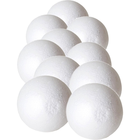 Piepschuim hobby vormen DIY ballen - 24x - styropor bollen - 7 cm -