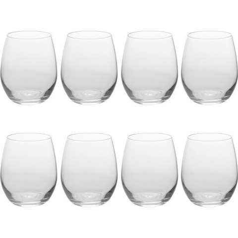Excellent Houseware Drinkglazen - 8x stuks - 390 ml - waterglazen -