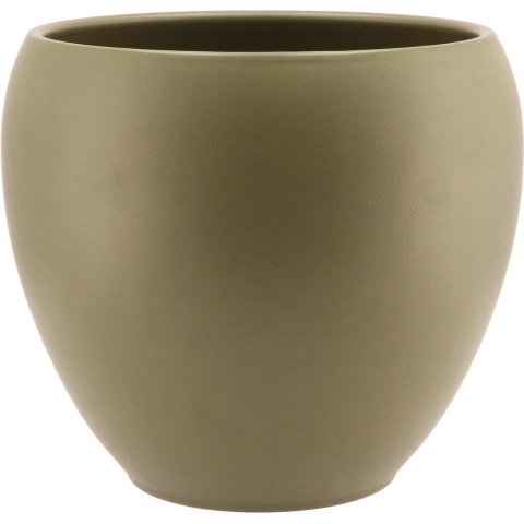 DK Design Bloempot Vinci - olijfgroen mat - binnen - 24x27cm -