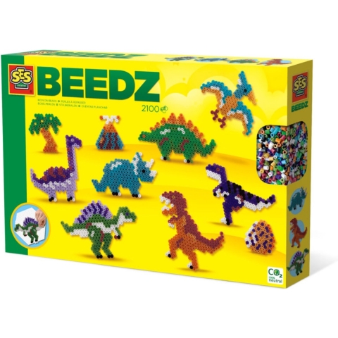 SES Creative Beedz Strijkkralen Dino Wereld 2100 Stuks