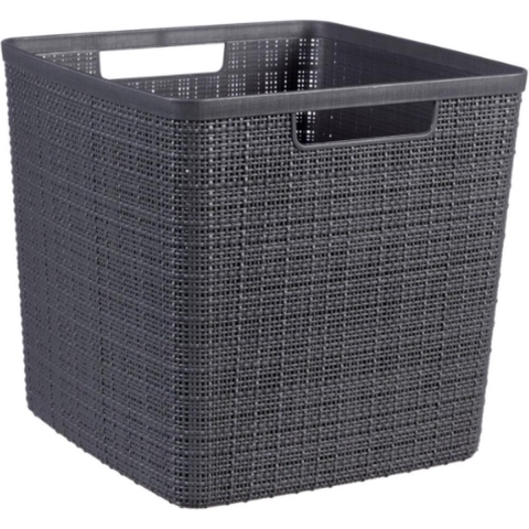 Curver Opbergmand Jute-Look 17L Antraciet
