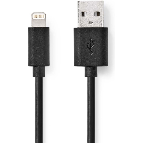 Nedis CCGB39300BK10 Sync And Charge-kabel Apple Lightning - Usb-a Male 1,0 M Zwart