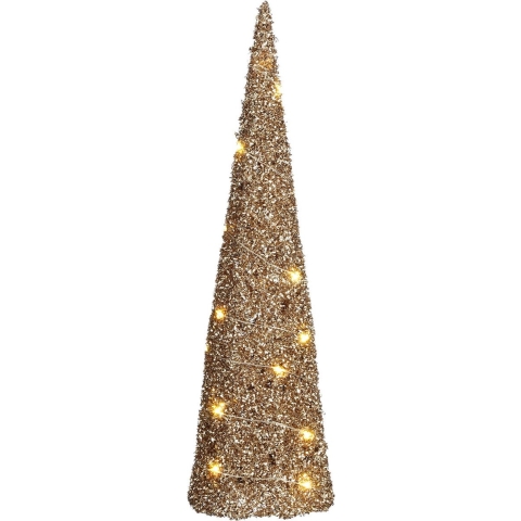 Decoratie LED Kegel 20 LEDs 50x14 cm Champagne
