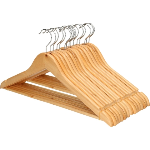 Kledinghangers - 16x - hout - luxe hangers -