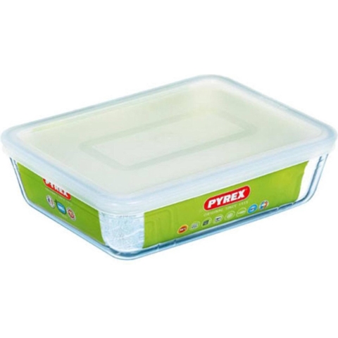 Pyrex Cook & Freeze Glazen Ovenschaal + Deksel 4L Transparant
