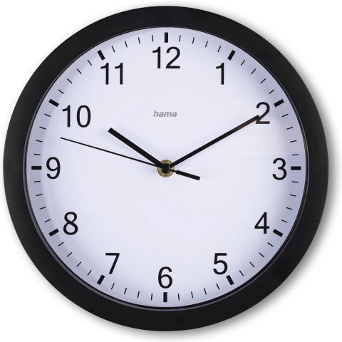 Hama Wandklok Elba Tikt Niet 25 cm Zwart/Wit
