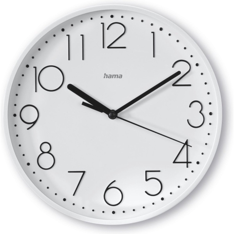 Hama Wandklok Salina Tikt Niet 22 cm Wit