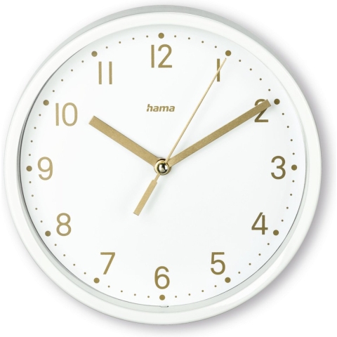 Hama Tafelklok Madeira Tikt Niet 16 cm Wit/Goud