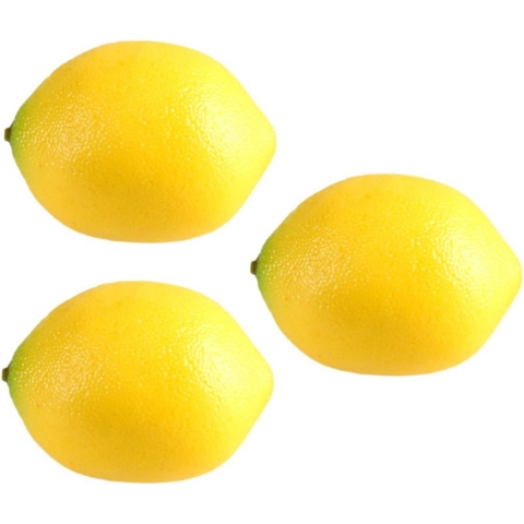 5x stuks kunst fruit citroenen van 7 cm - Namaak/nep fruit -