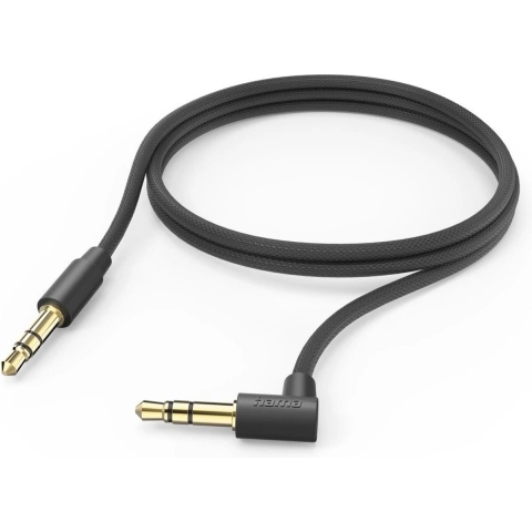Hama Aux-kabel 3,5-mm Jack – 3,5-mm Jack 90° Haakse Stekker 1,0 M Zwart