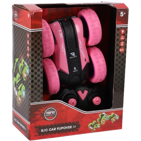 Rapid Wheels RC Flipover Auto Roze + Licht