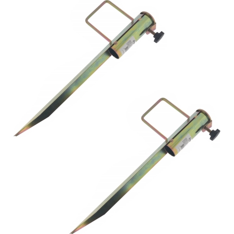 Parasolhouder - 2x - metaal - parasolboren - 45 cm - parasolvoet -